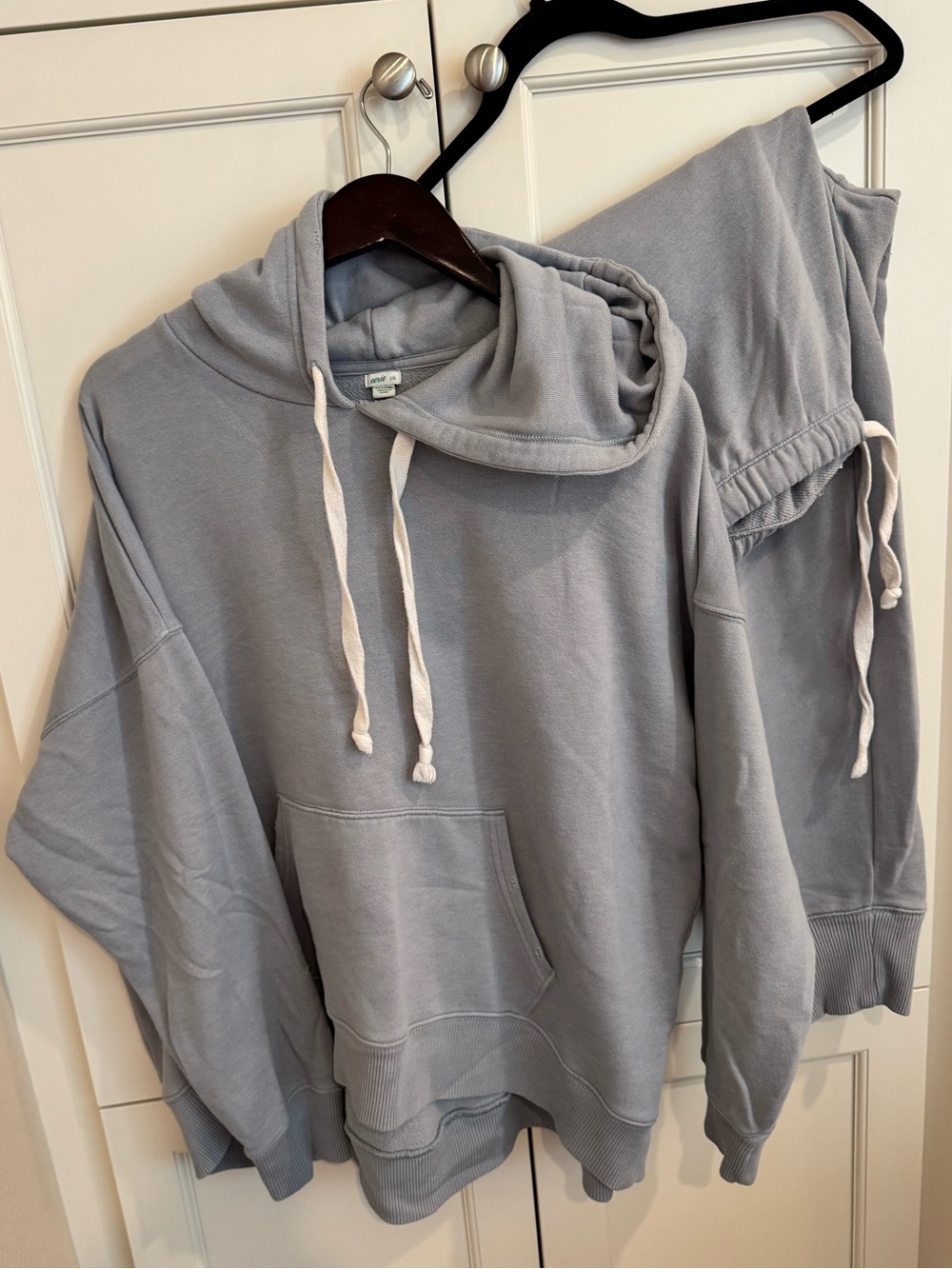 Aerie light blue distressed Hoodie & Jogger Set